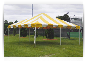 20 x 20 Yellow & White Tent